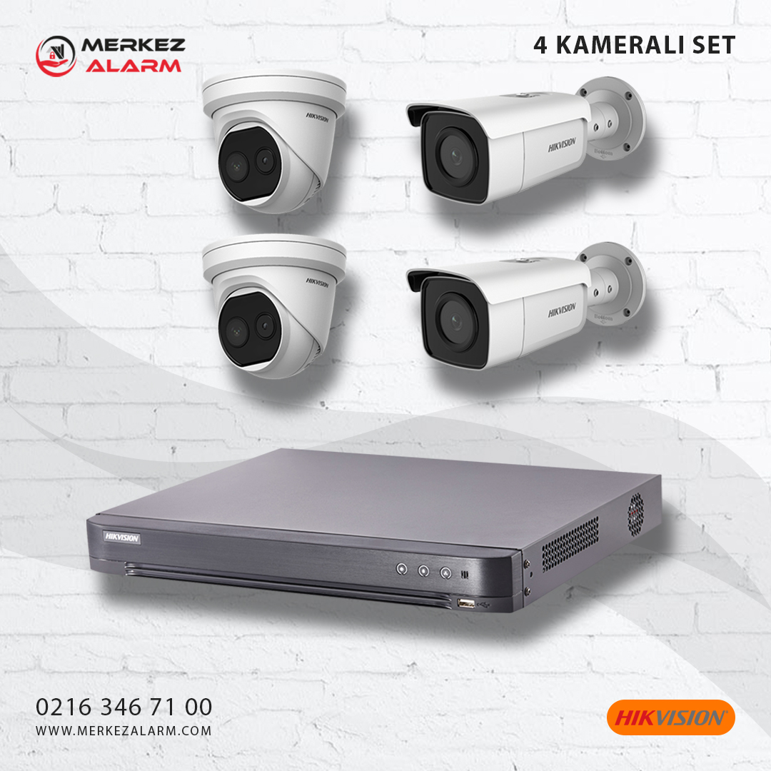 Hikvision 4 Kameralı Set